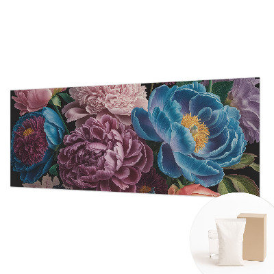 Nowoczesna fototapeta do salonu Kolorowe kwiaty