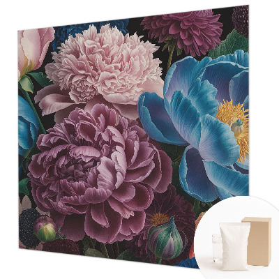 Nowoczesna fototapeta do salonu Kolorowe kwiaty