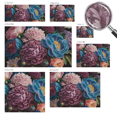 Nowoczesna fototapeta do salonu Kolorowe kwiaty