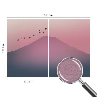 Fototapeta fizelinowa z nadrukiem Górski zachód