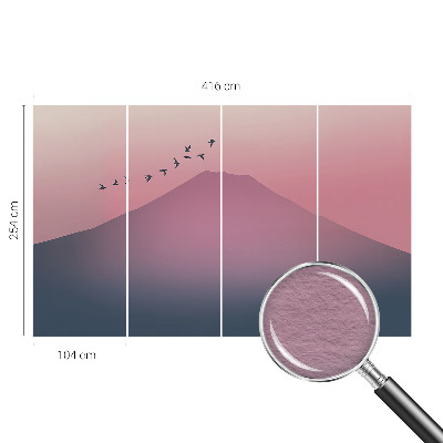 Fototapeta fizelinowa z nadrukiem Górski zachód