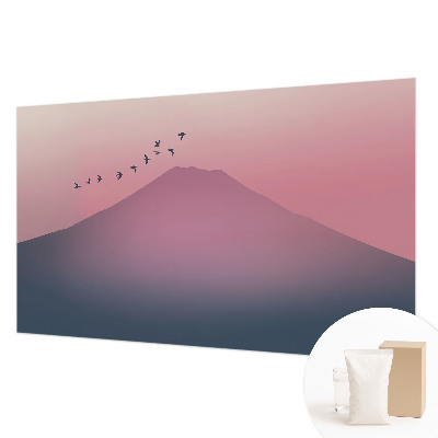 Fototapeta fizelinowa z nadrukiem Górski zachód