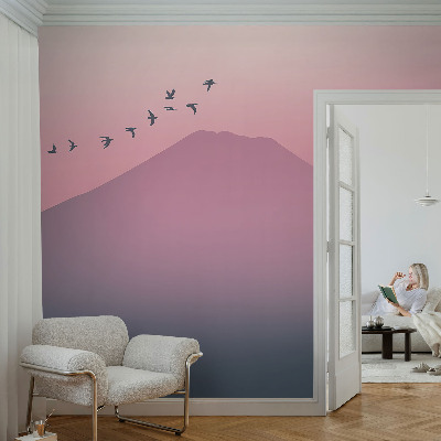 Fototapeta fizelinowa z nadrukiem Górski zachód