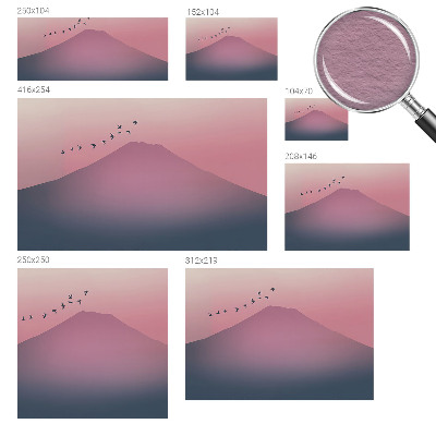 Fototapeta fizelinowa z nadrukiem Górski zachód