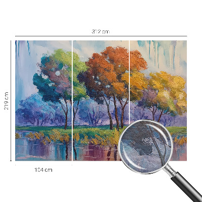 Fototapeta fizelinowa do sypialni z motywem abstrakcyjnego drewna