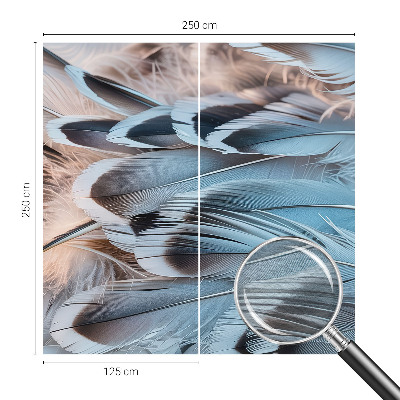 Tapeta fotograficzna z motywem błękitnych piór