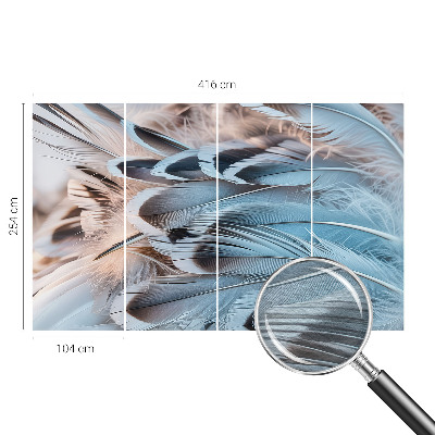 Tapeta fotograficzna z motywem błękitnych piór