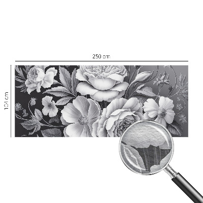 Dekoracyjna fototapeta na ścianę Szare kwiaty