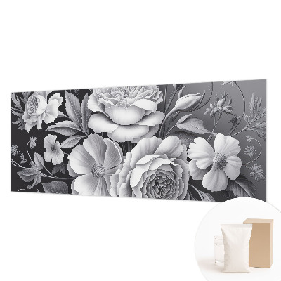 Dekoracyjna fototapeta na ścianę Szare kwiaty