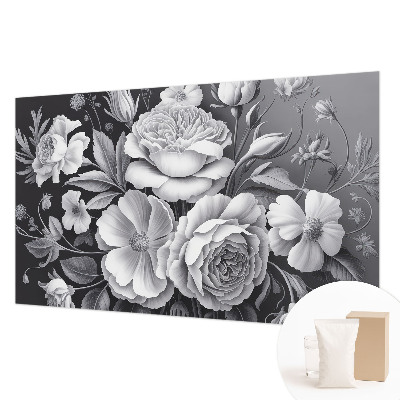 Dekoracyjna fototapeta na ścianę Szare kwiaty