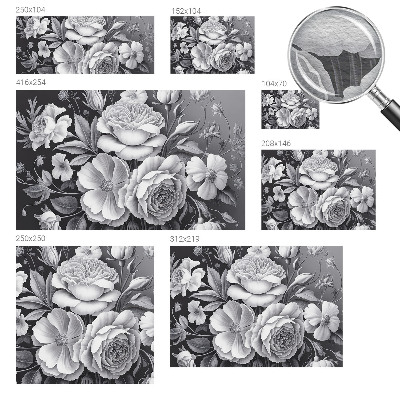 Dekoracyjna fototapeta na ścianę Szare kwiaty