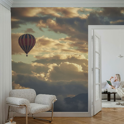 Fototapeta fizelinowa z nadrukiem z motywem balonu w chmurach