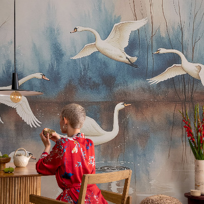 Nowoczesna fototapeta do salonu Ptaki w locie