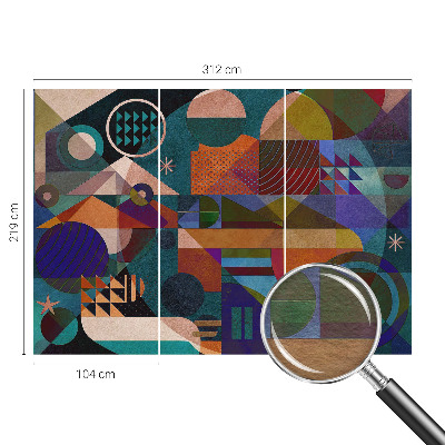 Fototapeta fizelinowa z nadrukiem z geometrycznym motywem