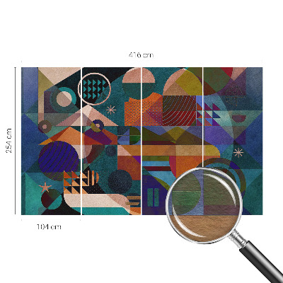 Fototapeta fizelinowa z nadrukiem z geometrycznym motywem