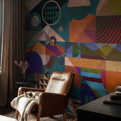 Fototapeta fizelinowa z nadrukiem z geometrycznym motywem