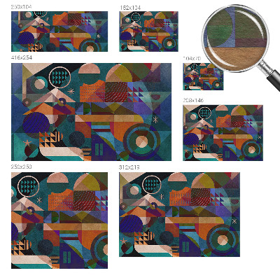 Fototapeta fizelinowa z nadrukiem z geometrycznym motywem