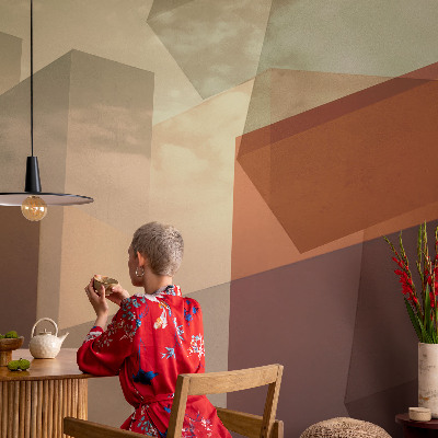 Tapeta fotograficzna fizelinowa z motywem abstrakcyjnych brył