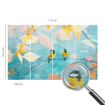 Nowoczesna fototapeta do salonu Wiosenne ptaki