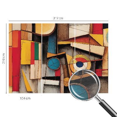 Fototapeta fizelinowa z nadrukiem z geometrycznym wzorem