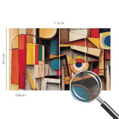 Fototapeta fizelinowa z nadrukiem z geometrycznym wzorem