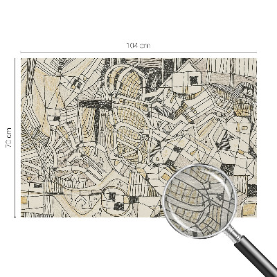 Fototapeta fizelinowa do sypialni z geometrycznym, abstrakcyjnym motywem