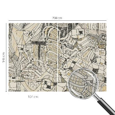 Fototapeta fizelinowa do sypialni Geometryczna abstrakcja