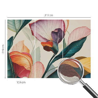 Tapeta fotograficzna fizelinowa Barwne kwiaty