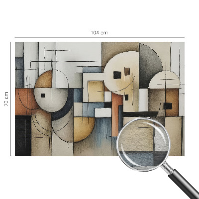 Fototapeta fizelinowa do sypialni z geometrycznym motywem w stonowanej kolorystyce
