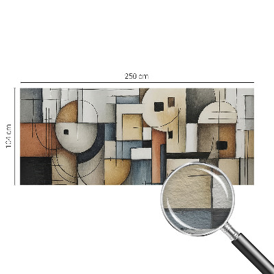 Fototapeta fizelinowa do sypialni z geometrycznym motywem w stonowanej kolorystyce