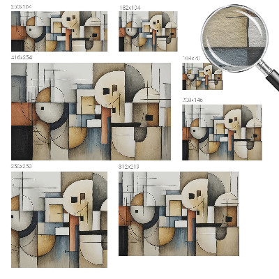 Fototapeta fizelinowa do sypialni z geometrycznym motywem w stonowanej kolorystyce