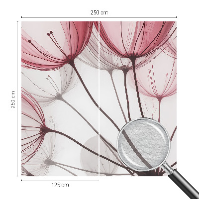 Tapeta fotograficzna fizelinowa Kwiatowe sylwetki