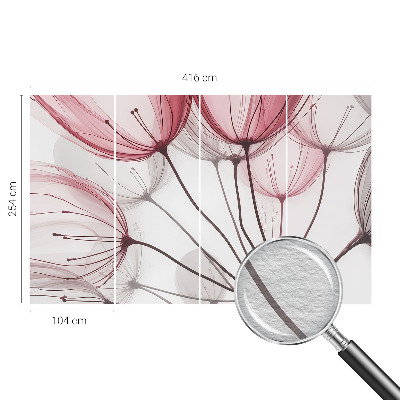 Tapeta fotograficzna fizelinowa Kwiatowe sylwetki