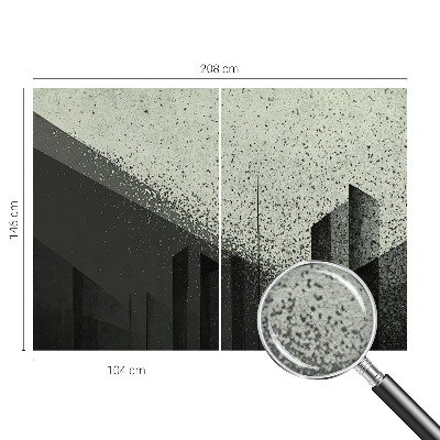 Dekoracyjna fototapeta na ścianę z motywem geometrycznego miasta