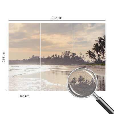 Fototapeta fizelinowa do sypialni z motywem przedstawiającym plażowy poranek