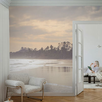 Fototapeta fizelinowa do sypialni z motywem przedstawiającym plażowy poranek