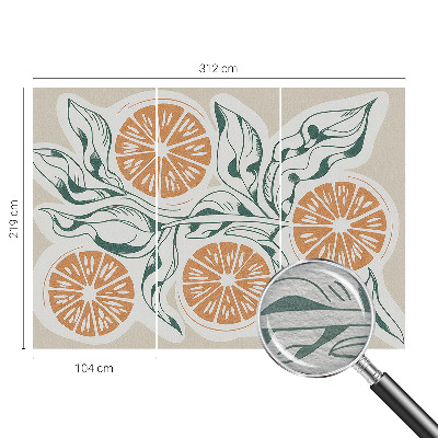 Fototapeta fizelinowa do sypialni Fototapeta fizelinowa do sypialni Owocowe wzory