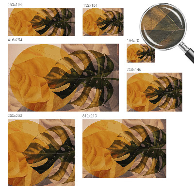 Fototapeta na ścianę z abstrakcyjnym motywem liści