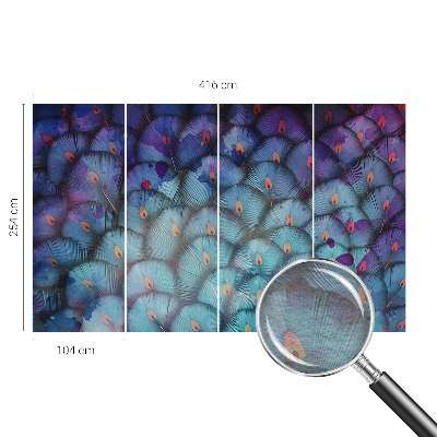 Nowoczesna fototapeta do salonu Kolorowe pióra