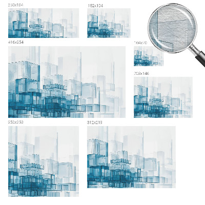 Tapeta fotograficzna fizelinowa Tapeta fotograficzna fizelinowa Przejrzyste sześciany