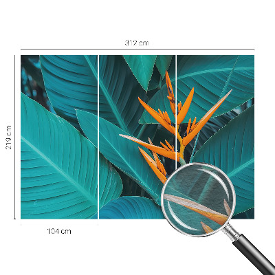 Fototapeta fizelinowa do sypialni Kwiaty liściaste