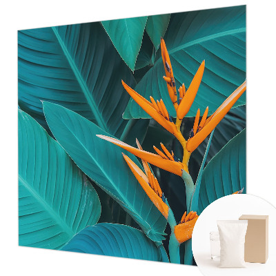 Fototapeta fizelinowa do sypialni Kwiaty liściaste