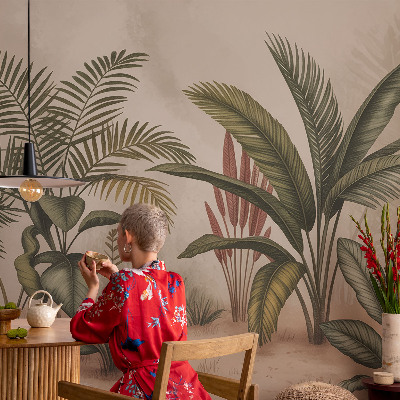 Nowoczesna fototapeta do salonu Nowoczesna fototapeta do salonu Roślinny motyw