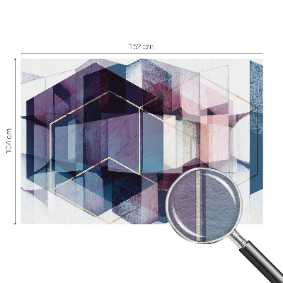 Fototapeta fizelinowa z nadrukiem z motywem geometrycznych sześcianów