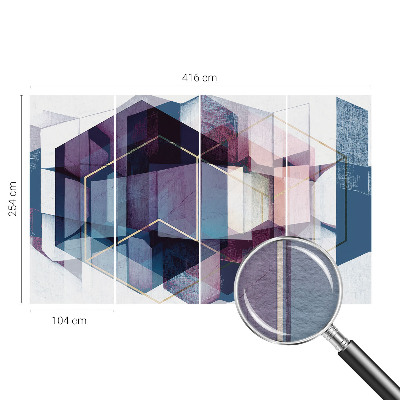 Fototapeta fizelinowa z nadrukiem z motywem geometrycznych sześcianów