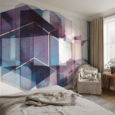 Fototapeta fizelinowa z nadrukiem z motywem geometrycznych sześcianów