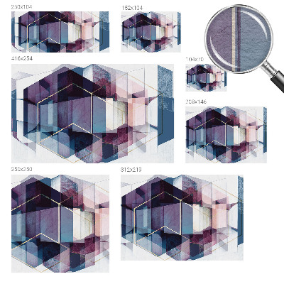 Fototapeta fizelinowa z nadrukiem z motywem geometrycznych sześcianów