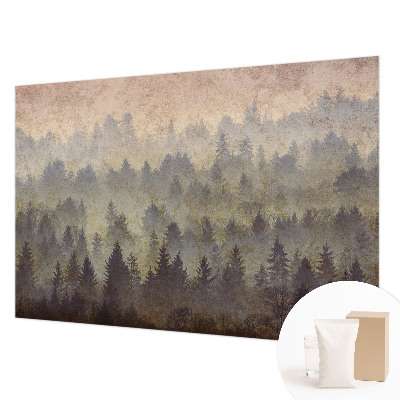 Nowoczesna fototapeta do salonu Leśna mgła