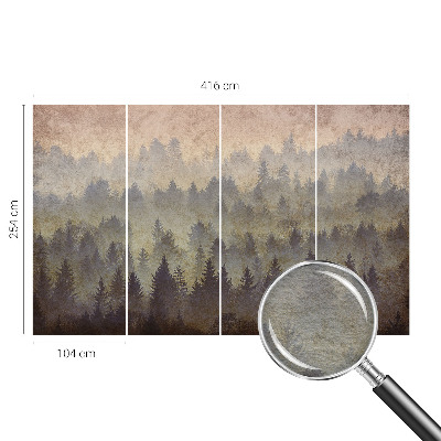 Nowoczesna fototapeta do salonu Leśna mgła