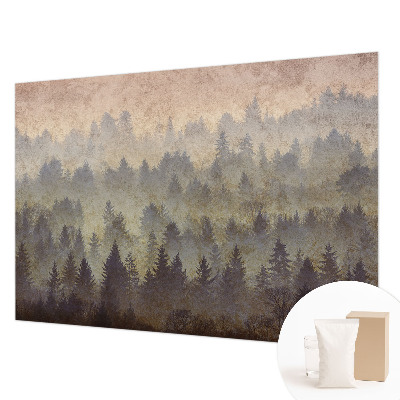 Nowoczesna fototapeta do salonu Leśna mgła